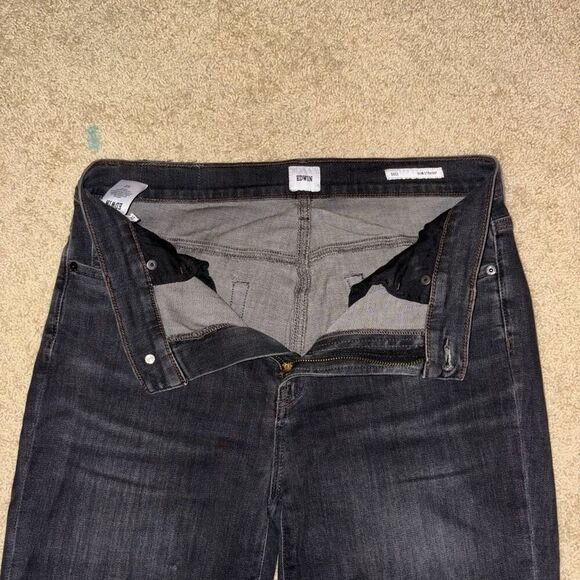 Edwin Bree Slim straight washed‎ black raw hem denim jeans size 31 - Picture 6 of 10